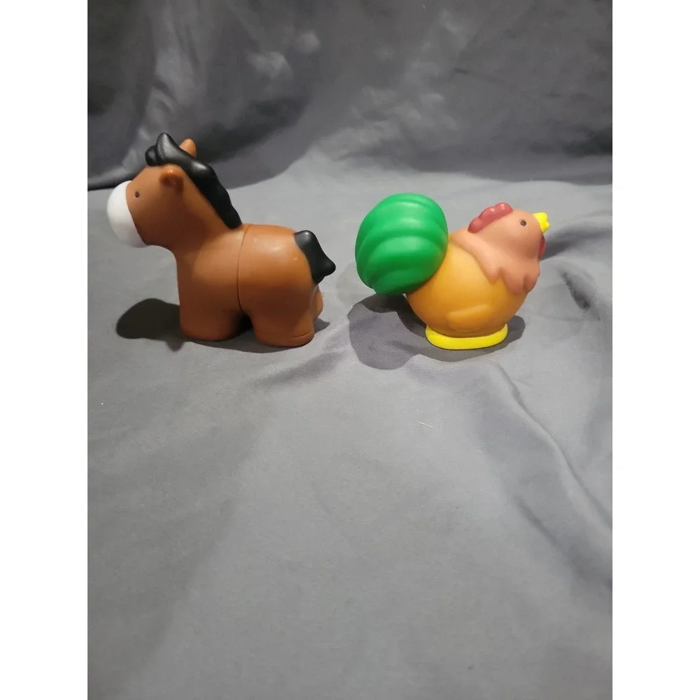 Melissa & Doug Ks Kids Farm Animals Pop Blocs Lot of 2 Horse Chicken Rooster